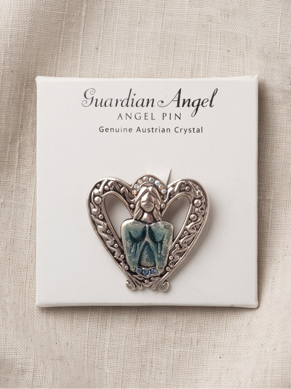 New Guardian Angel Pin with Austrian Crystals NEW!